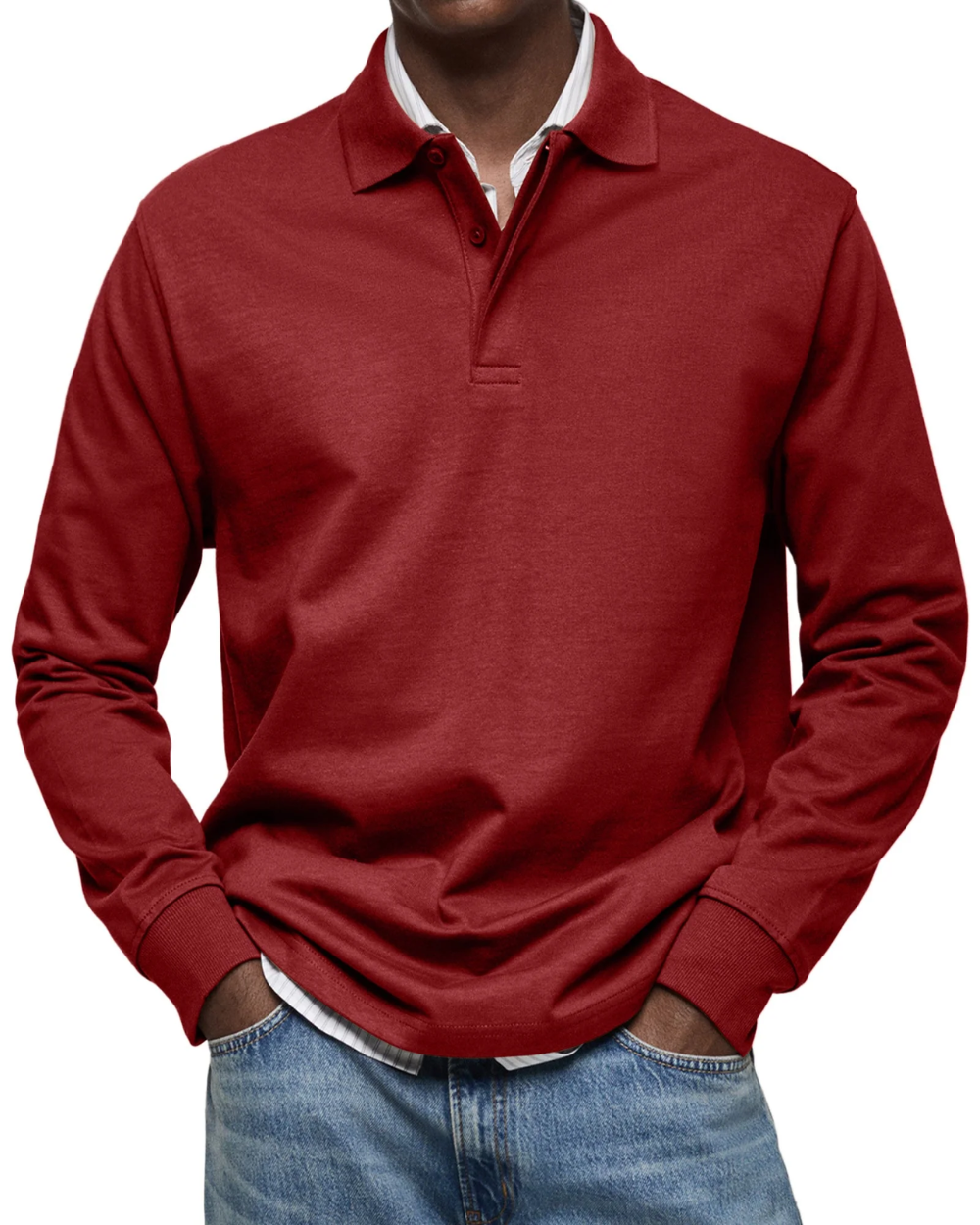 Suéter polo casual
