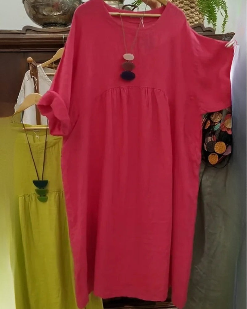 MANDIRA | Vestido de algodón y lino