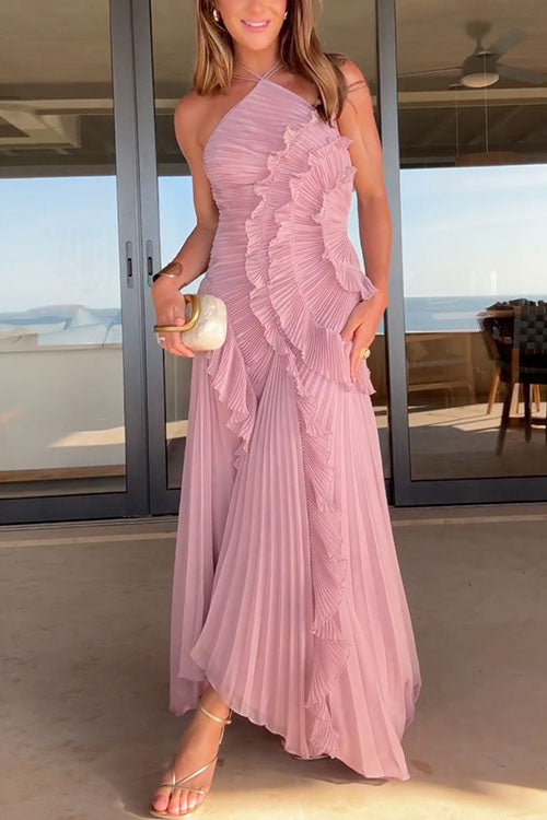 Rosé | Vestido Largo Plisado