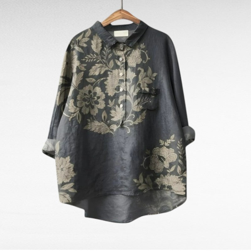 Celeste | Elegante Blusa de Verano de Lino