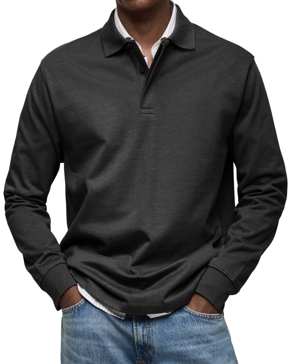 Suéter polo casual