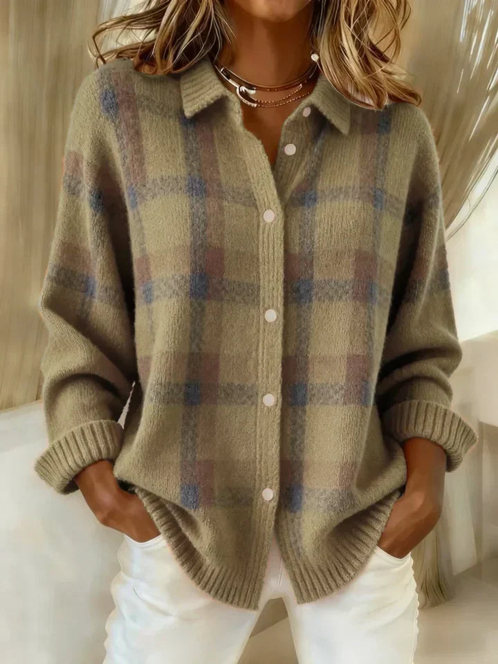Nordave™ Victoria Retro Check Contrast Sweater