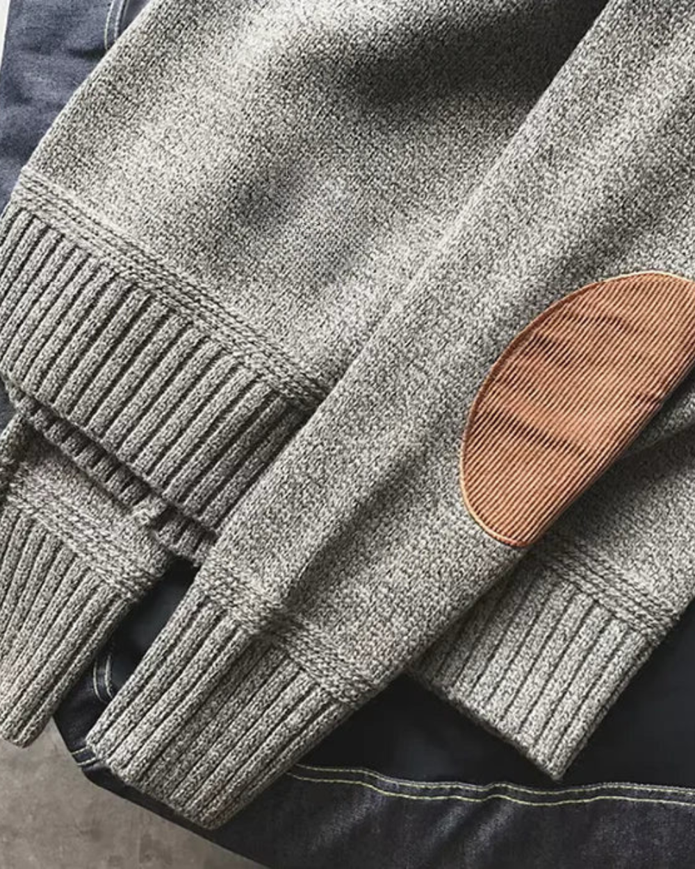 Henry | Jersey de Lana con Parches en los Codos