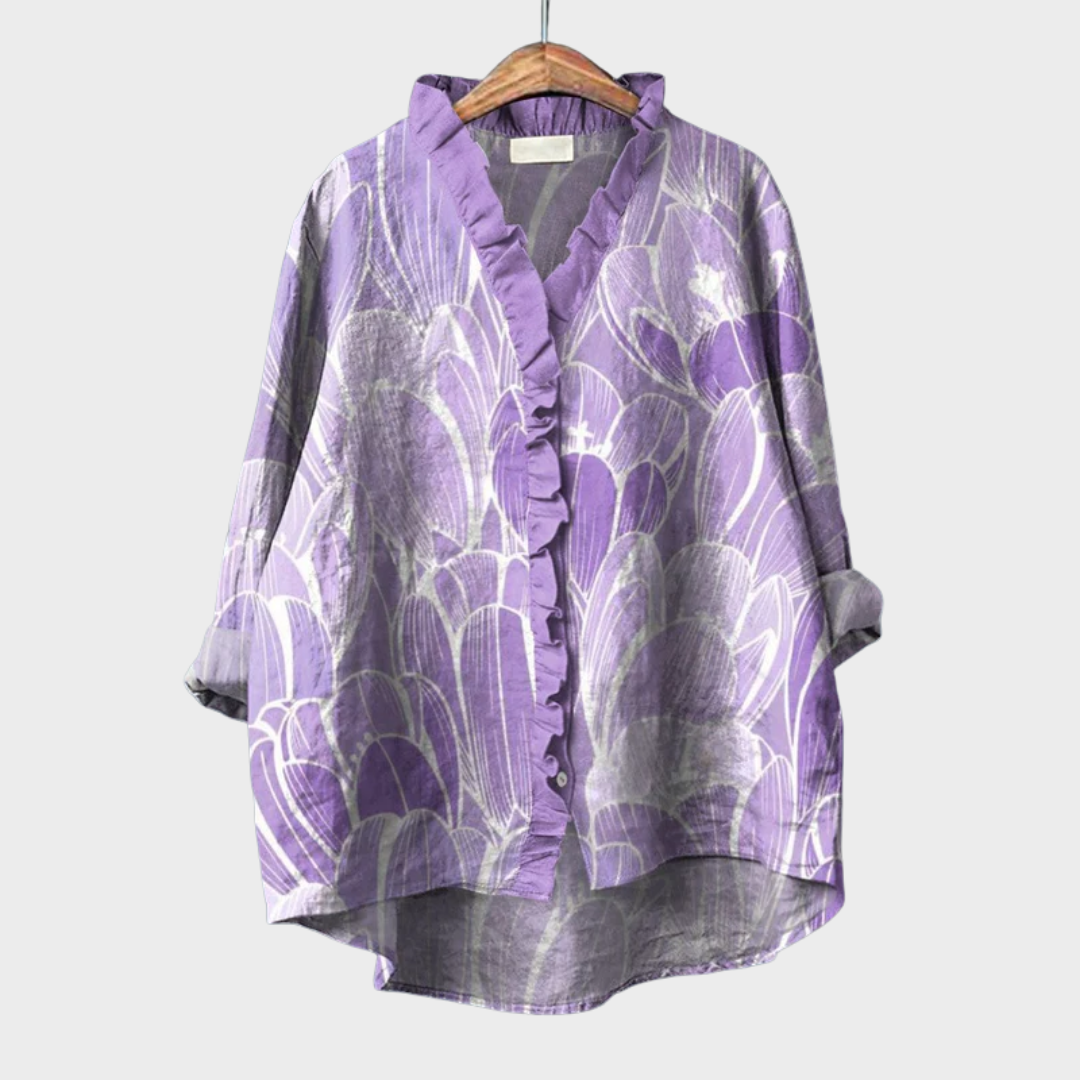 Lara | Elegante Blusa de Verano de Lino