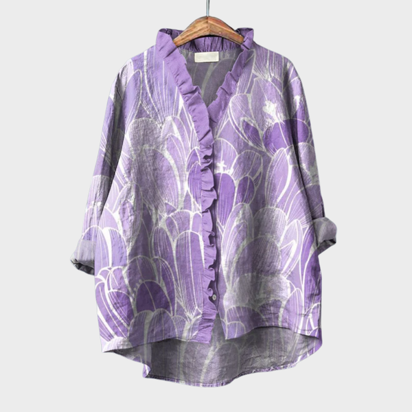 Lara | Elegante Blusa de Verano de Lino