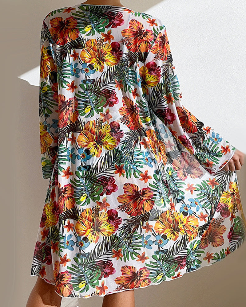 Glenda – Bikini con falda de flores