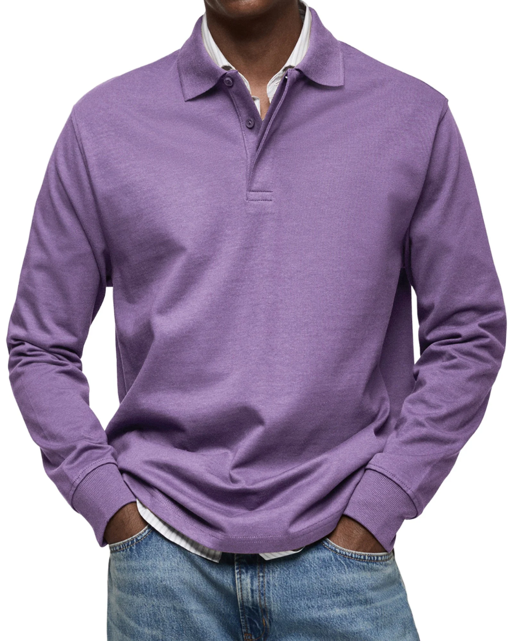 Suéter polo casual