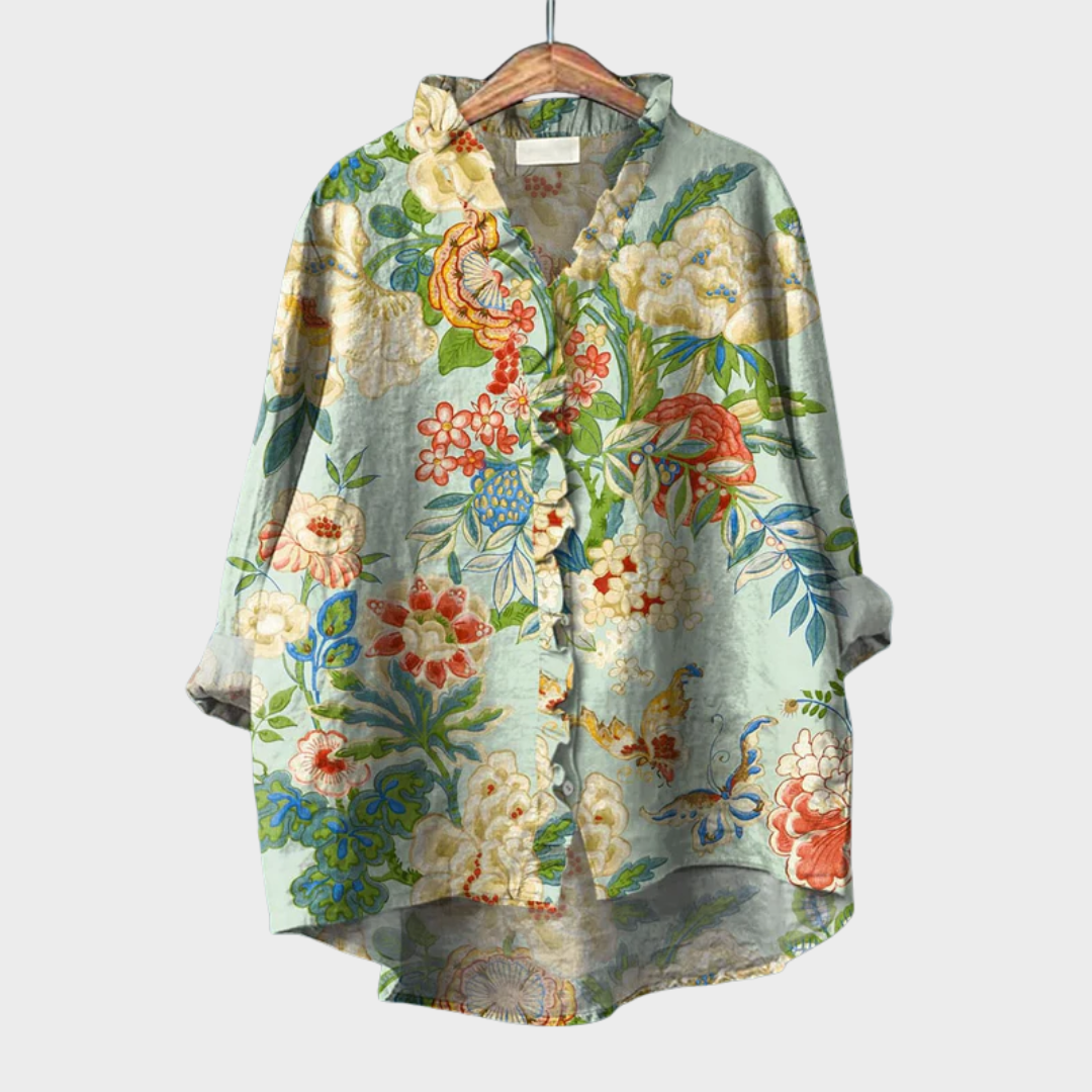 Grace | Elegante Blusa de Verano de Lino