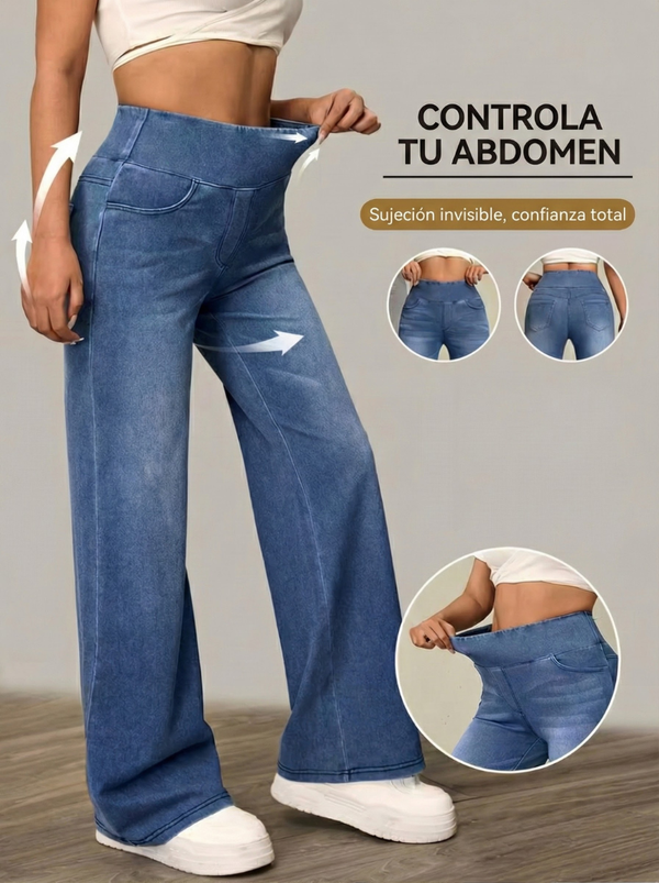 Anne | Pantalones anchos con control de abdomen