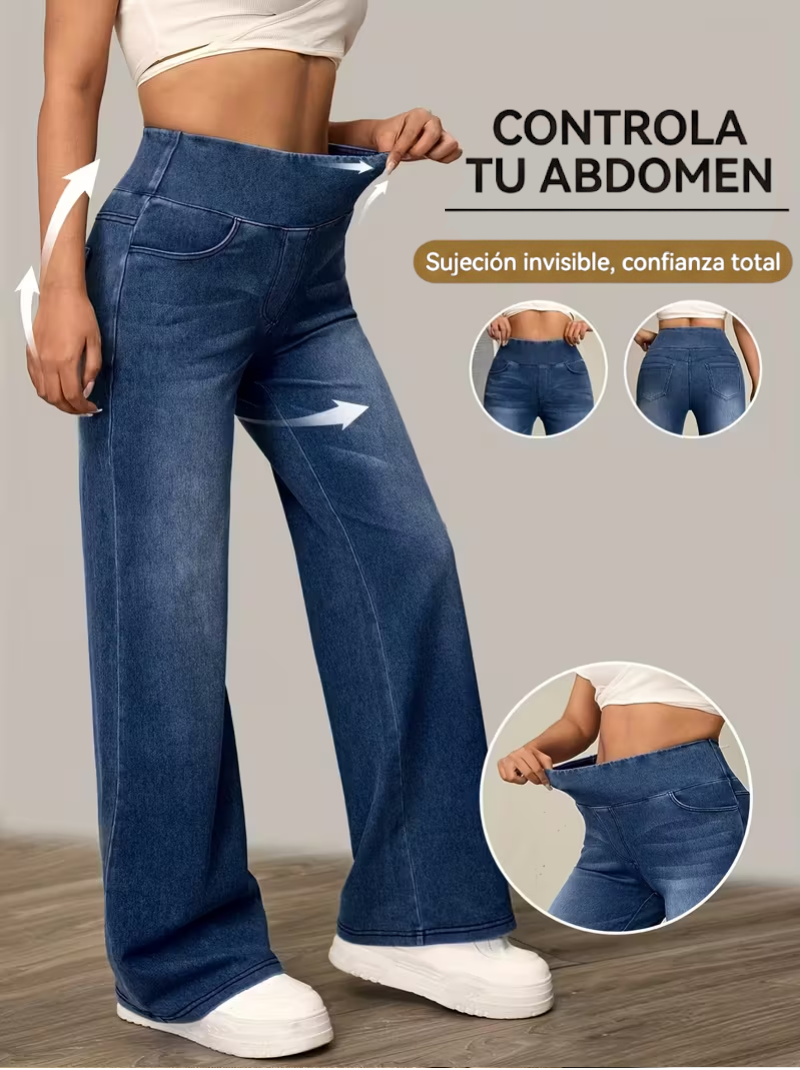Anne | Pantalones anchos con control de abdomen