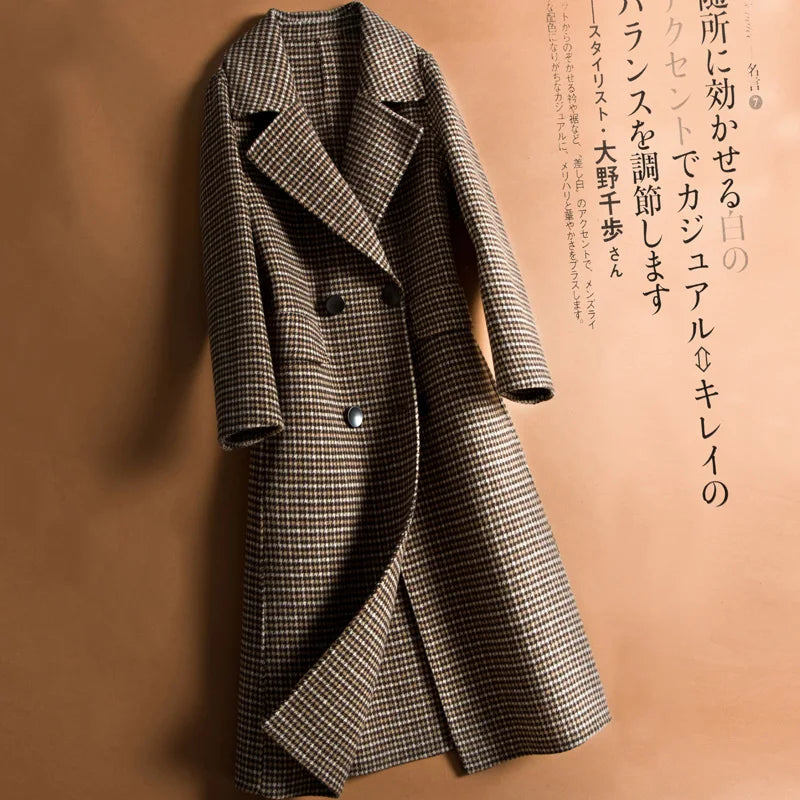 Nordave™ Arvika Houndstooth Wool Coat