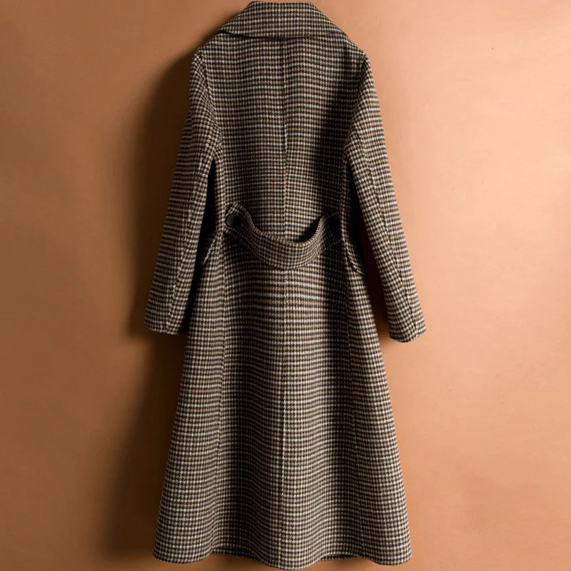 Nordave™ Arvika Houndstooth Wool Coat