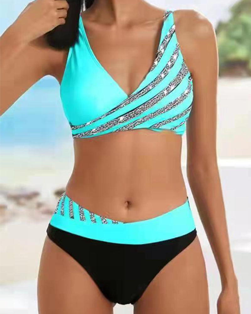 Mona – Bikini impresa en tonos cálidos