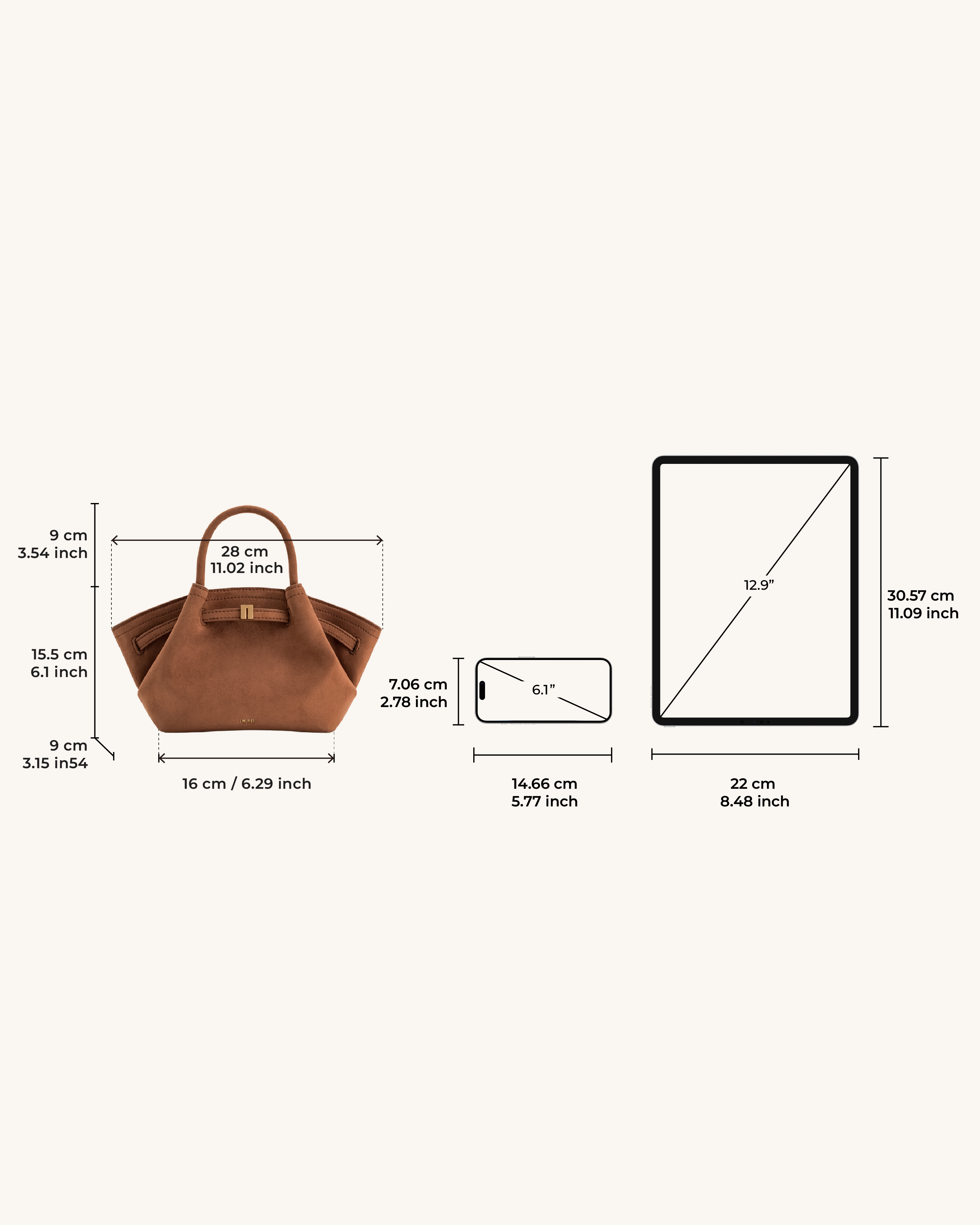 Nordave™ Hana Mini Suede Tote Bag