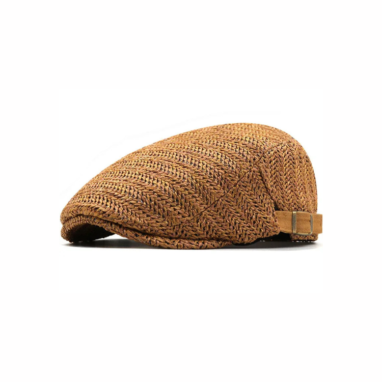 Salvatore — Gorra Plana de Paja de Verano