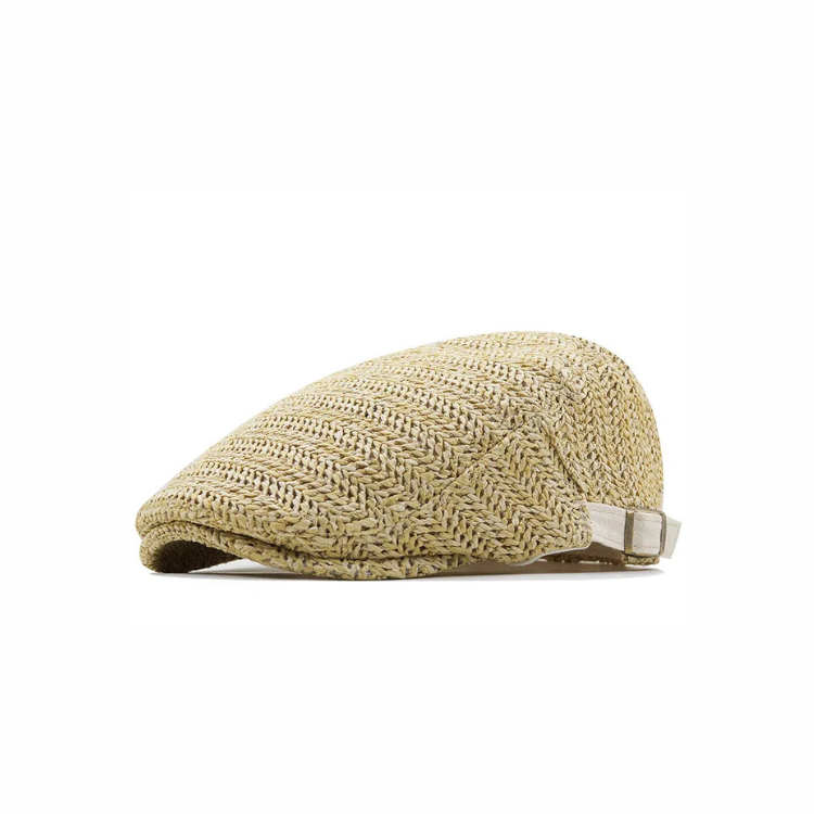 Salvatore — Gorra Plana de Paja de Verano