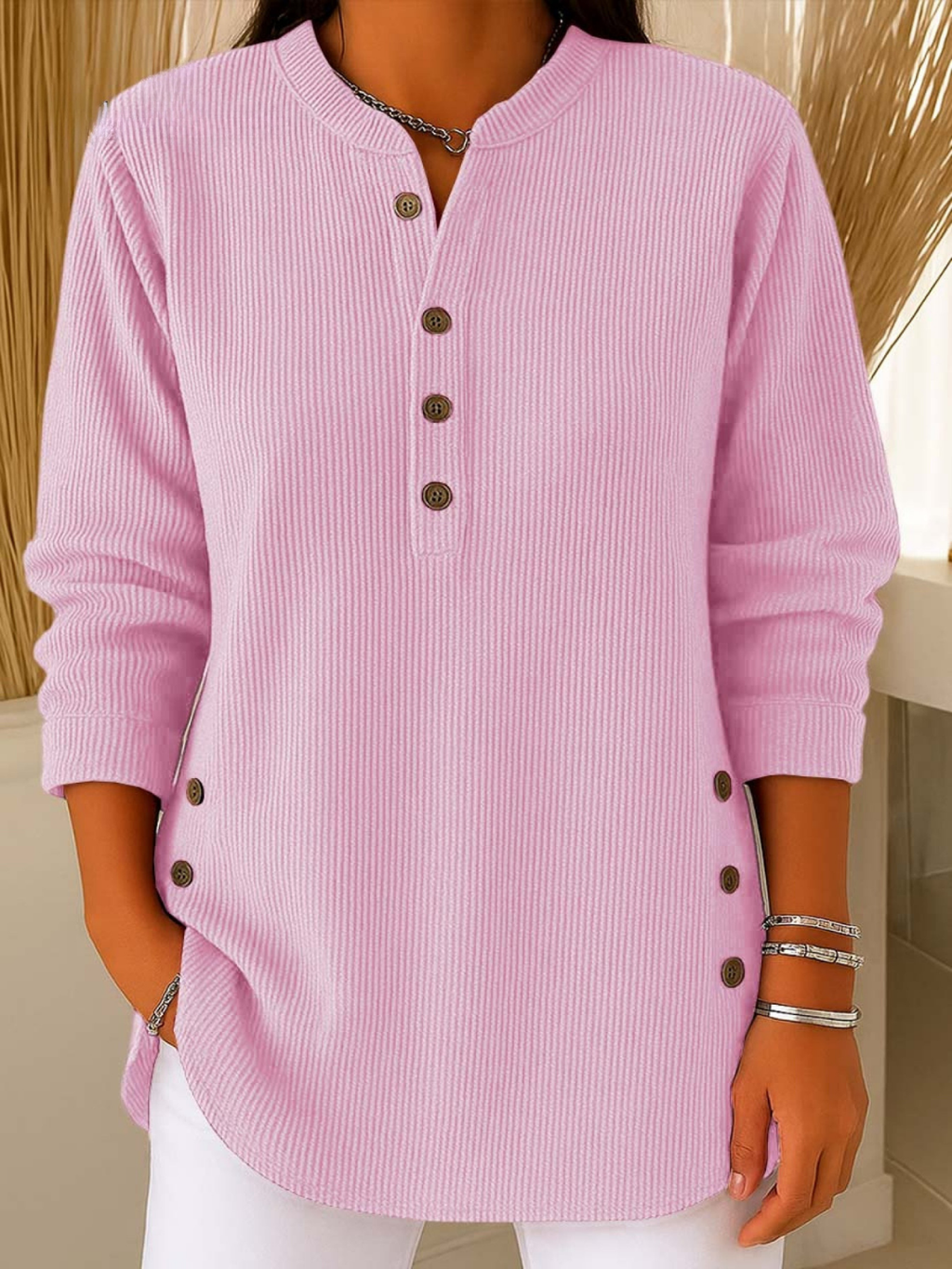 Giorgia | Jersey para mujer cálido y elegante con botones