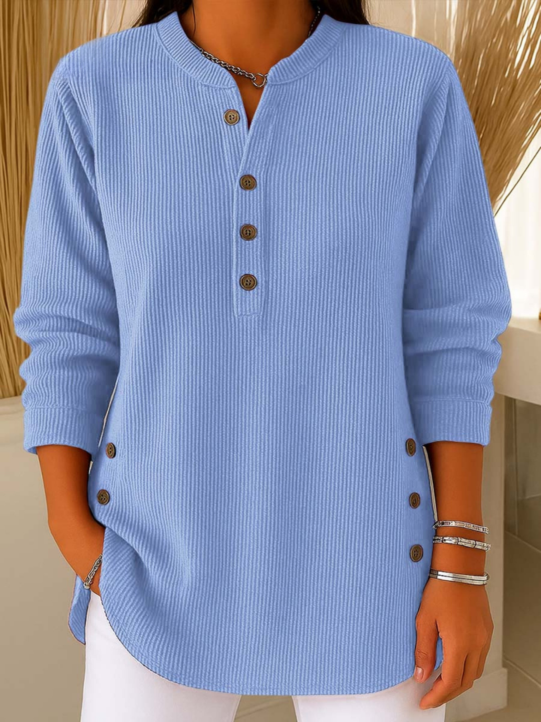 Giorgia | Jersey para mujer cálido y elegante con botones