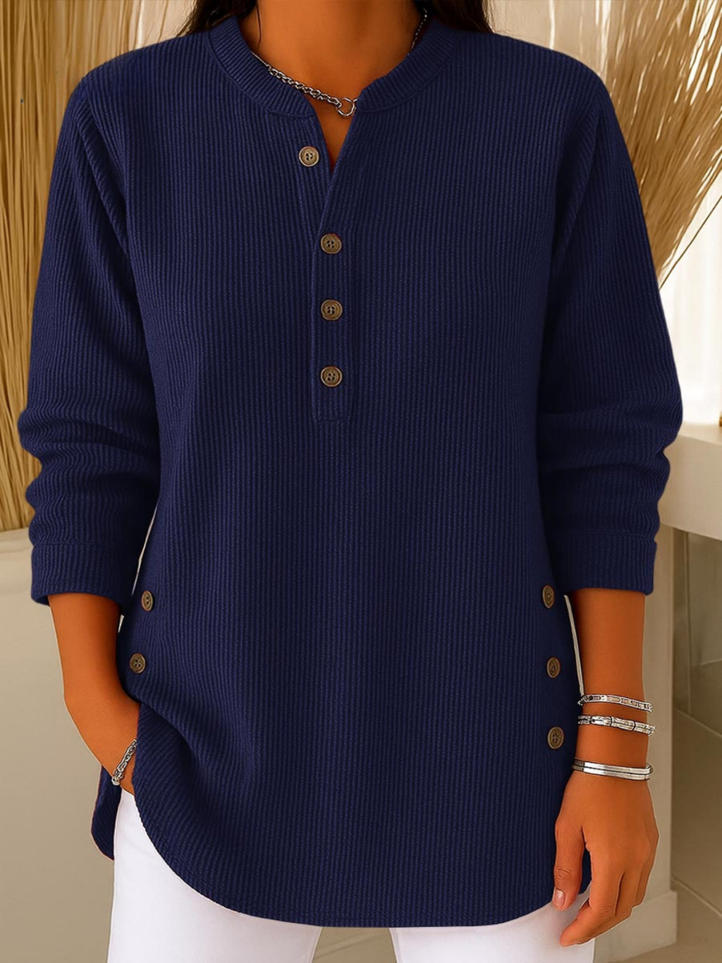Giorgia | Jersey para mujer cálido y elegante con botones