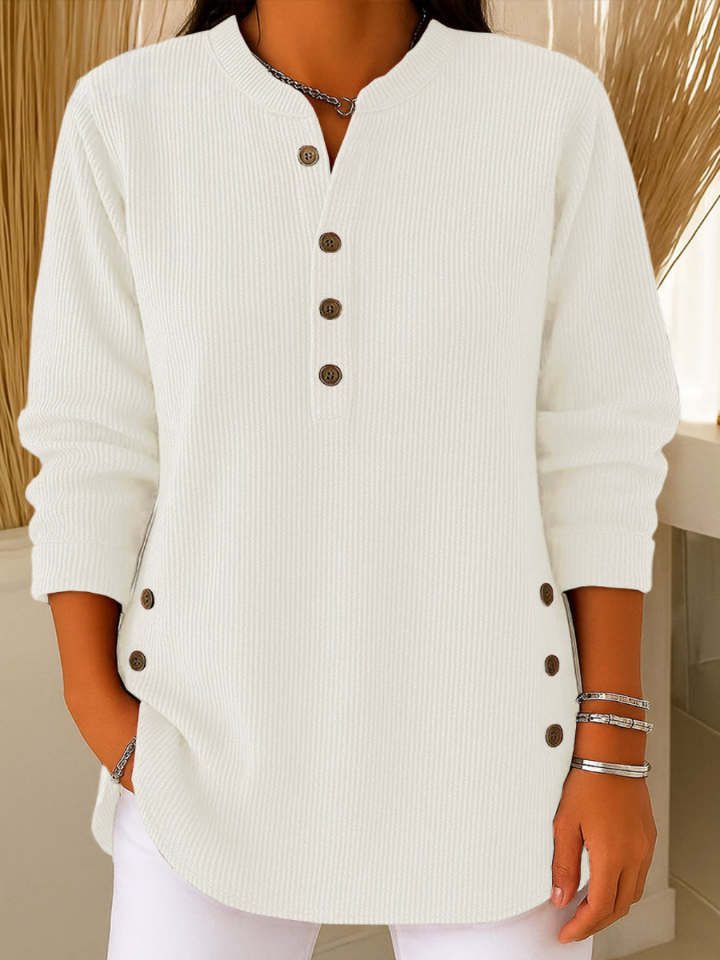 Giorgia | Jersey para mujer cálido y elegante con botones