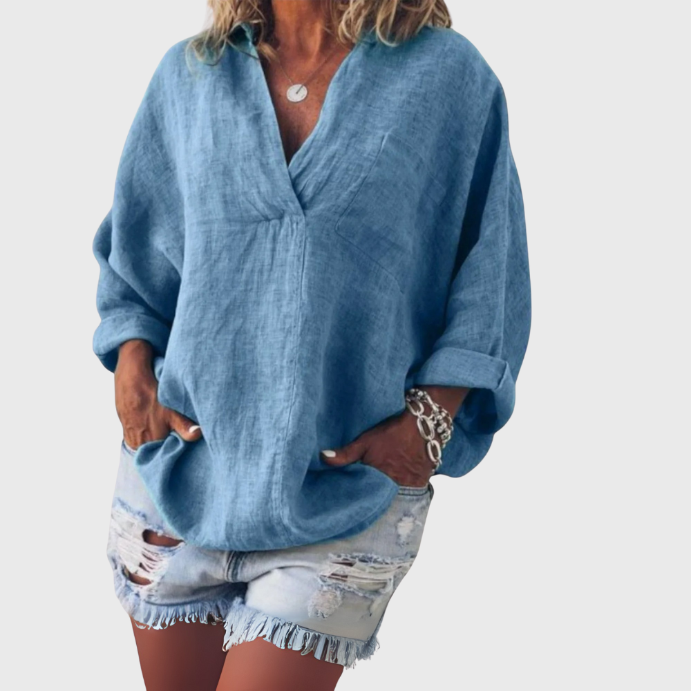 Rikarda | Blusa Elegante para Mujer con Cuello en V