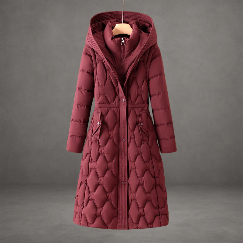 Nordave™ Jenace Long Quilted Hooded Coat