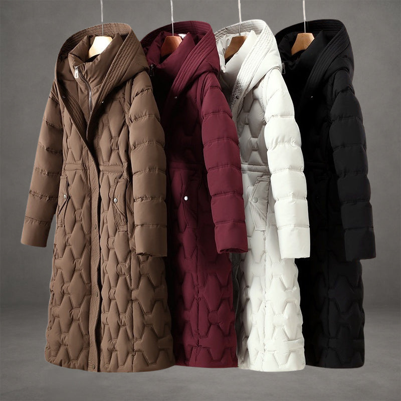 Nordave™ Jenace Long Quilted Hooded Coat