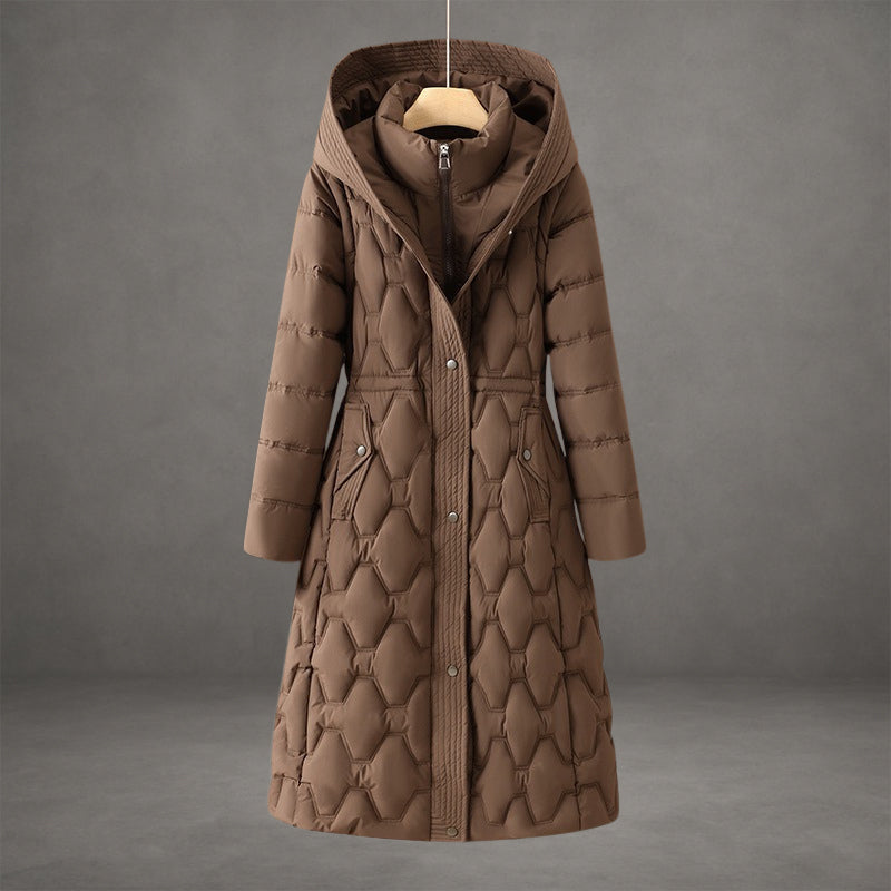 Nordave™ Jenace Long Quilted Hooded Coat