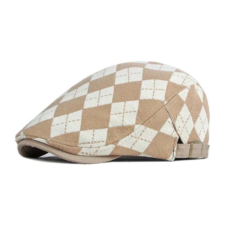 Vittorio — Gorra Plana de Rombos