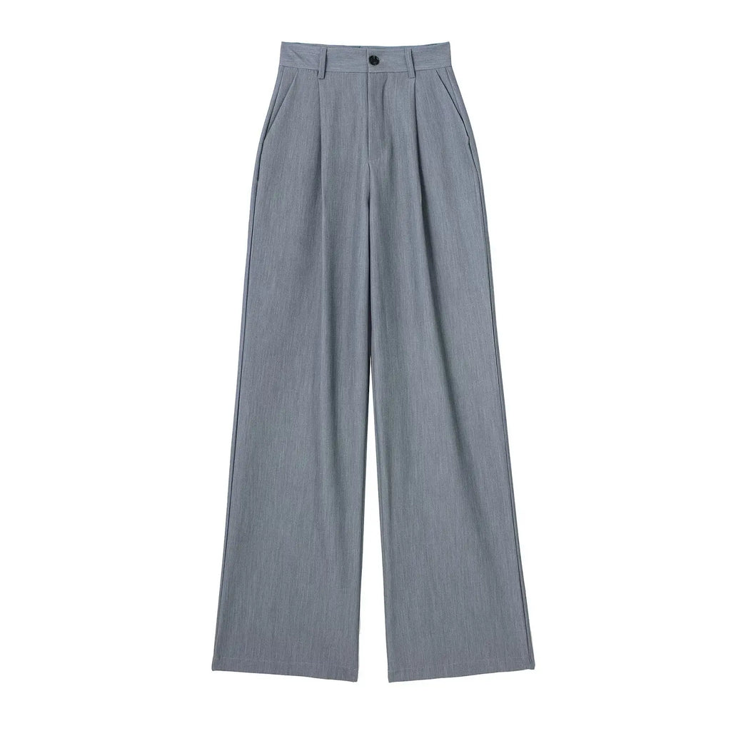 Pantalones de pierna ancha a rayas
