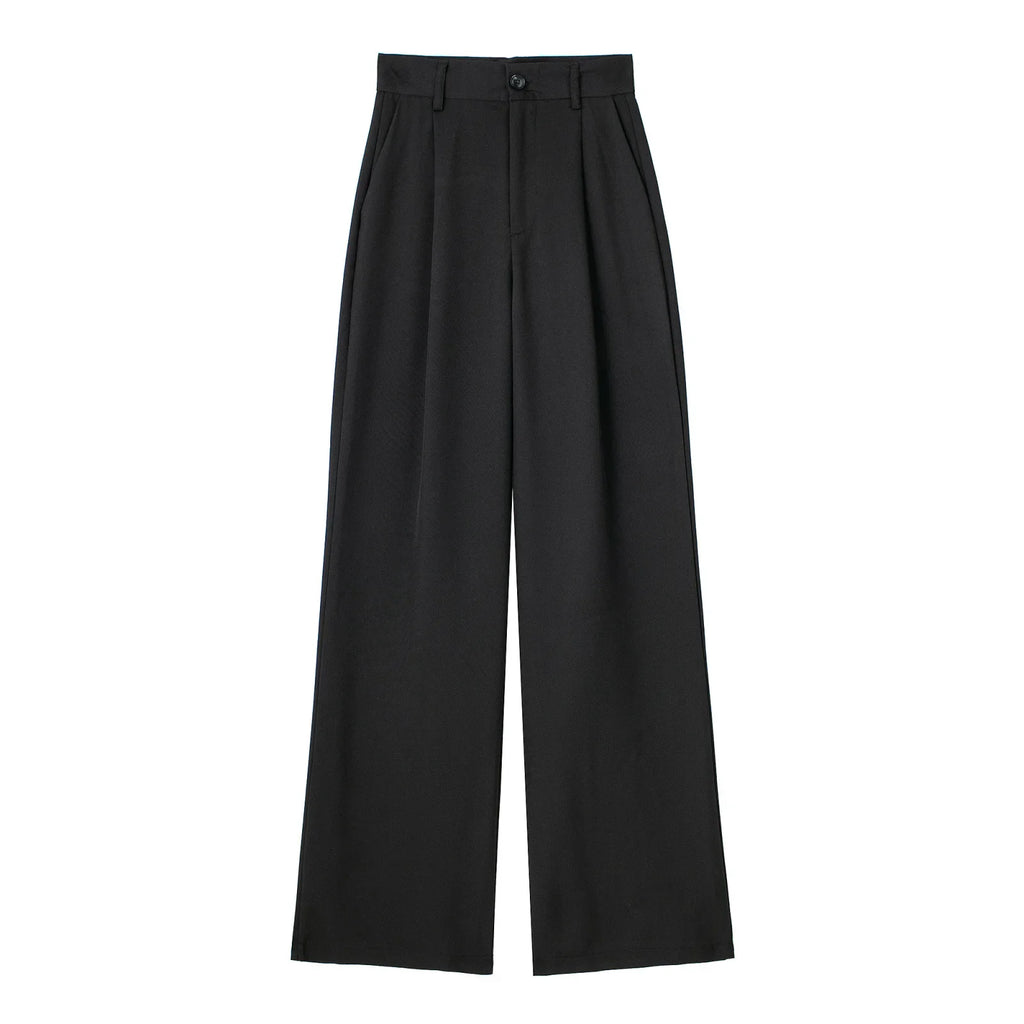 Pantalones de pierna ancha a rayas