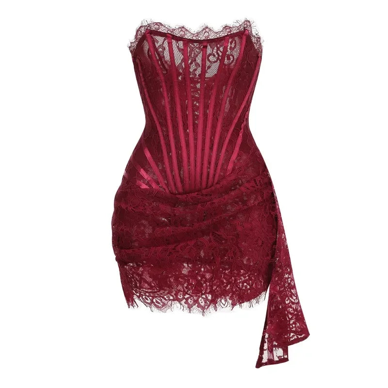 Vestido midi Elora de encaje