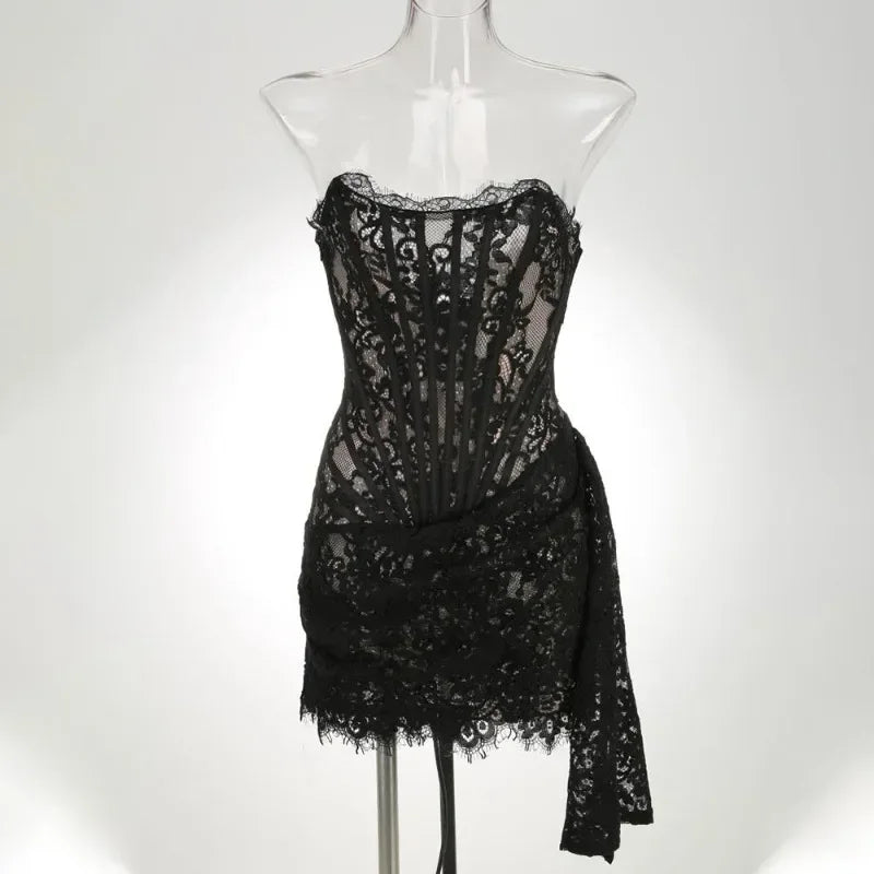 Vestido midi Elora de encaje