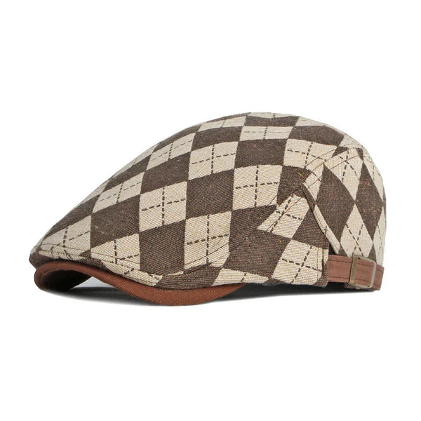 Vittorio — Gorra Plana de Rombos