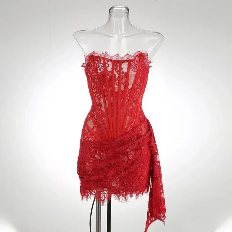 Vestido midi Elora de encaje