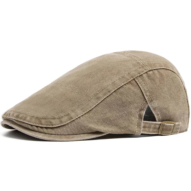 Enzo — Gorra Plana en Denim Lavado