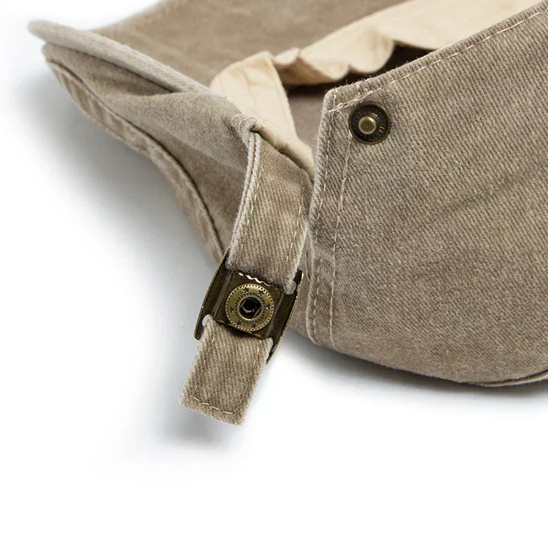 Enzo — Gorra Plana en Denim Lavado