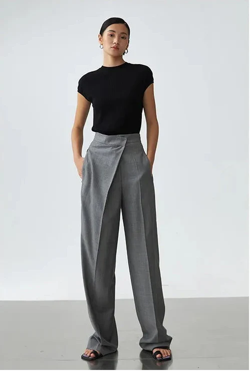 Nordave™ Wool Wide-Leg Trousers