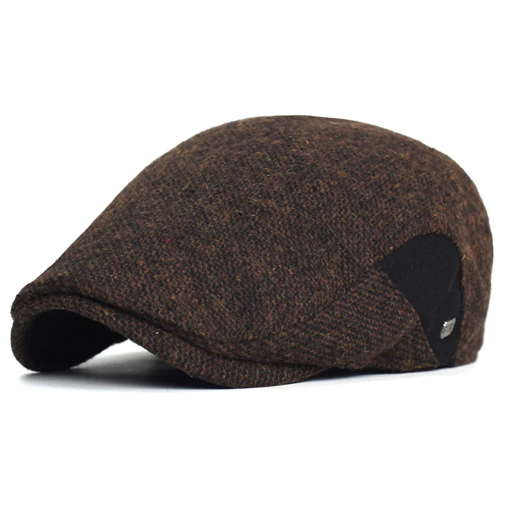 Sergio — Gorra Plana en Tweed