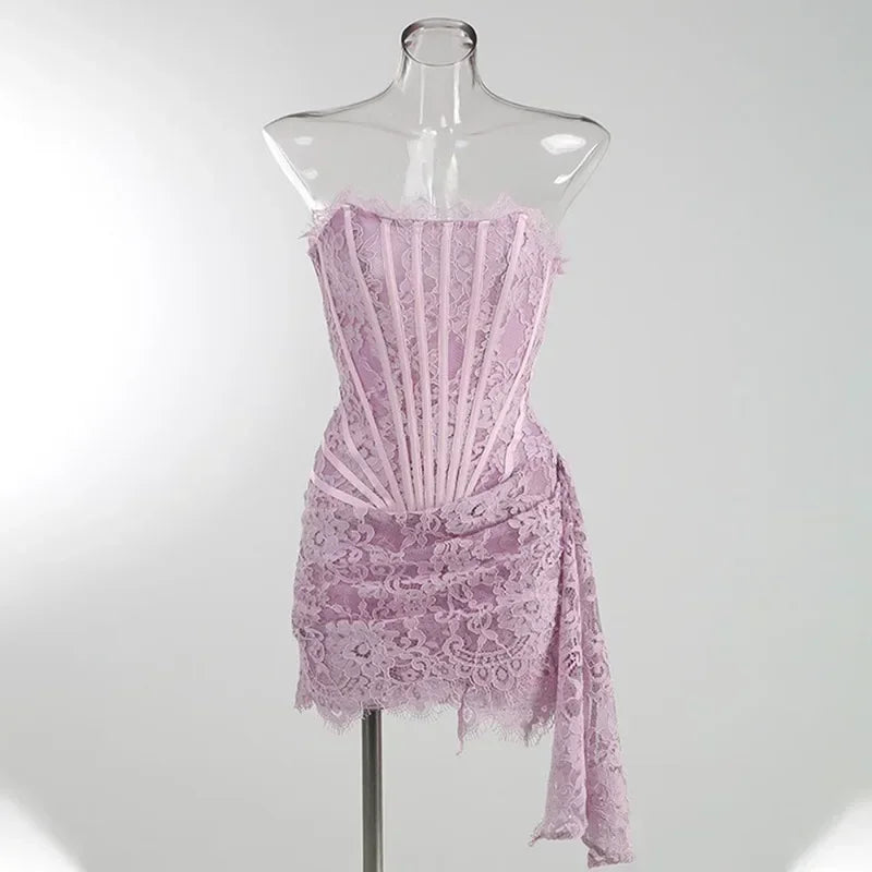 Vestido midi Elora de encaje