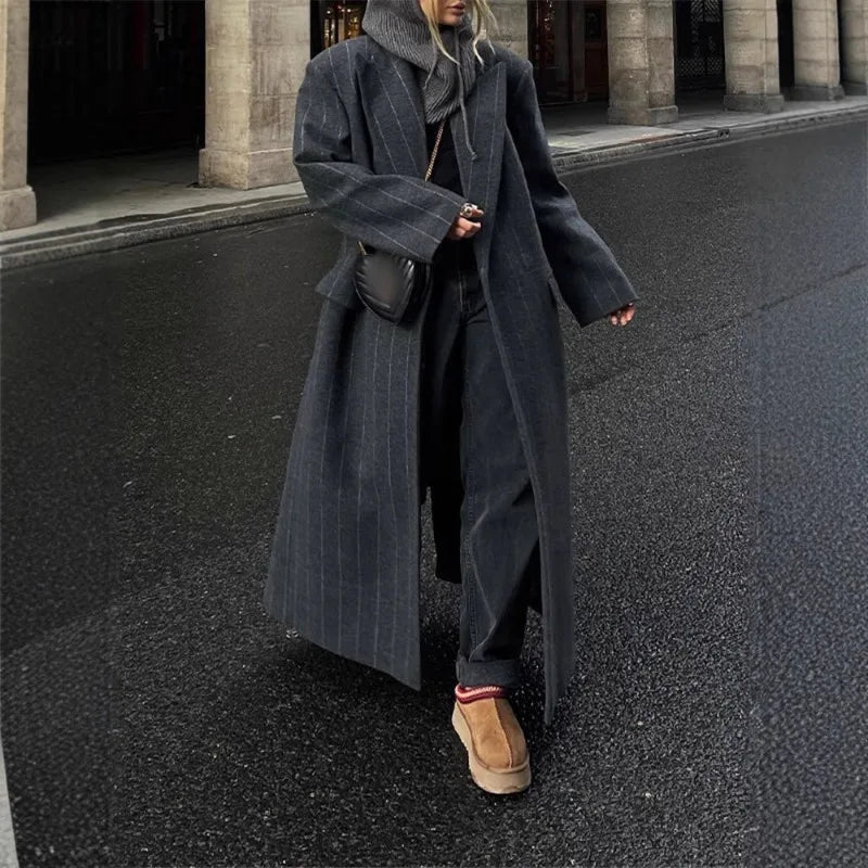 Nordave™ Strømstad Longline Striped Coat
