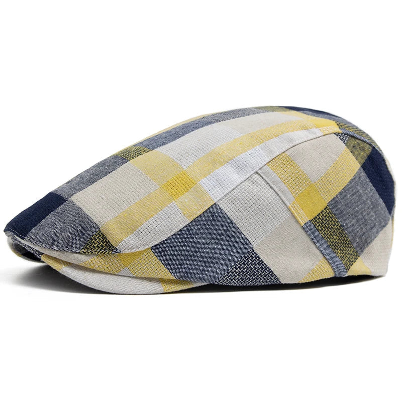 Adriano — Gorra Plana de Verano Patchwork