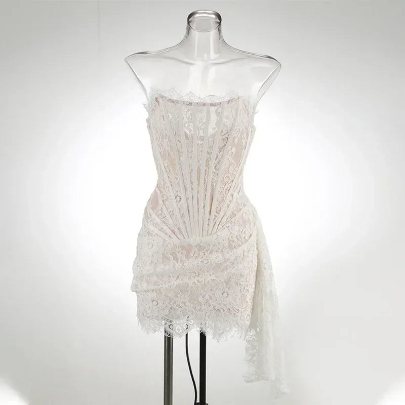 Vestido midi Elora de encaje