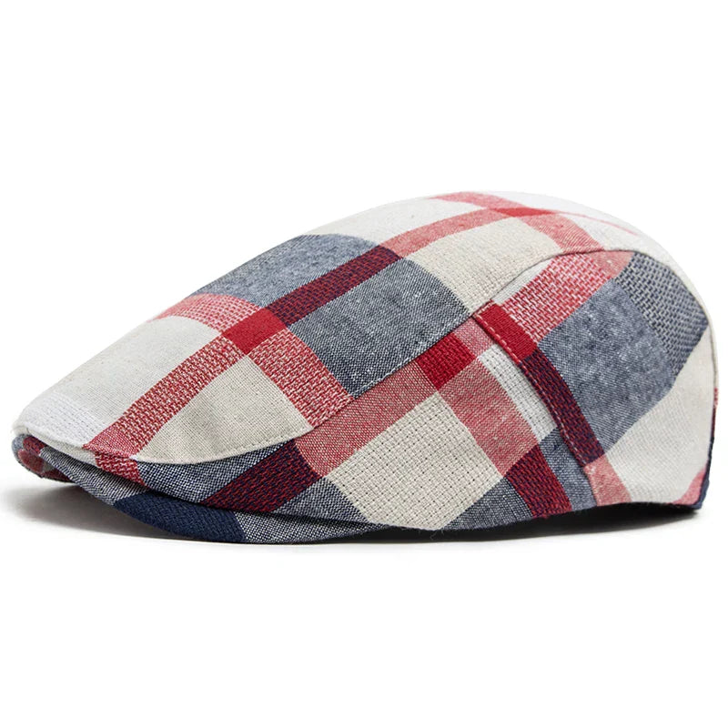 Adriano — Gorra Plana de Verano Patchwork