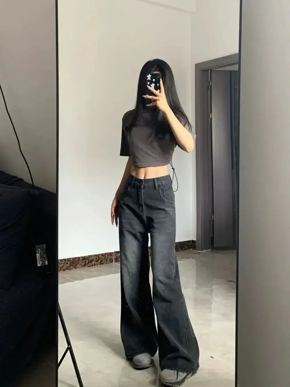 Nordave™ High-Waisted Denim Trousers