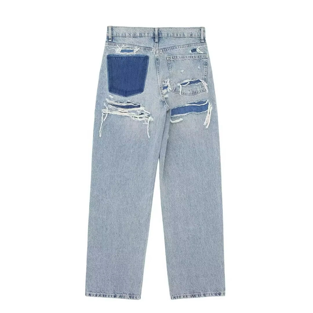 Nordave™ Vintage Patchwork Jeans