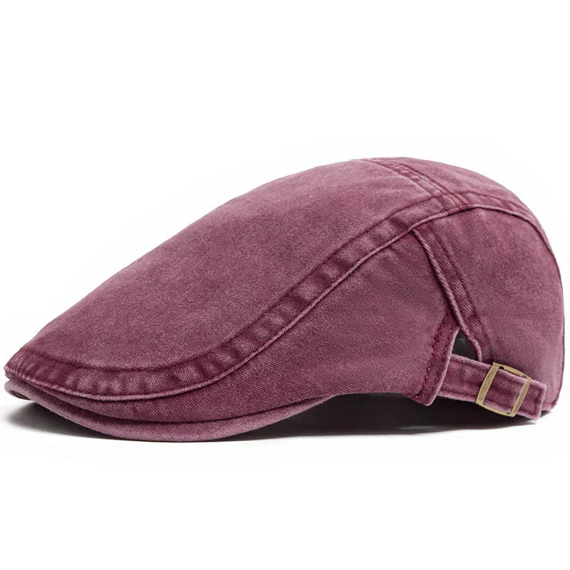 Enzo — Gorra Plana en Denim Lavado