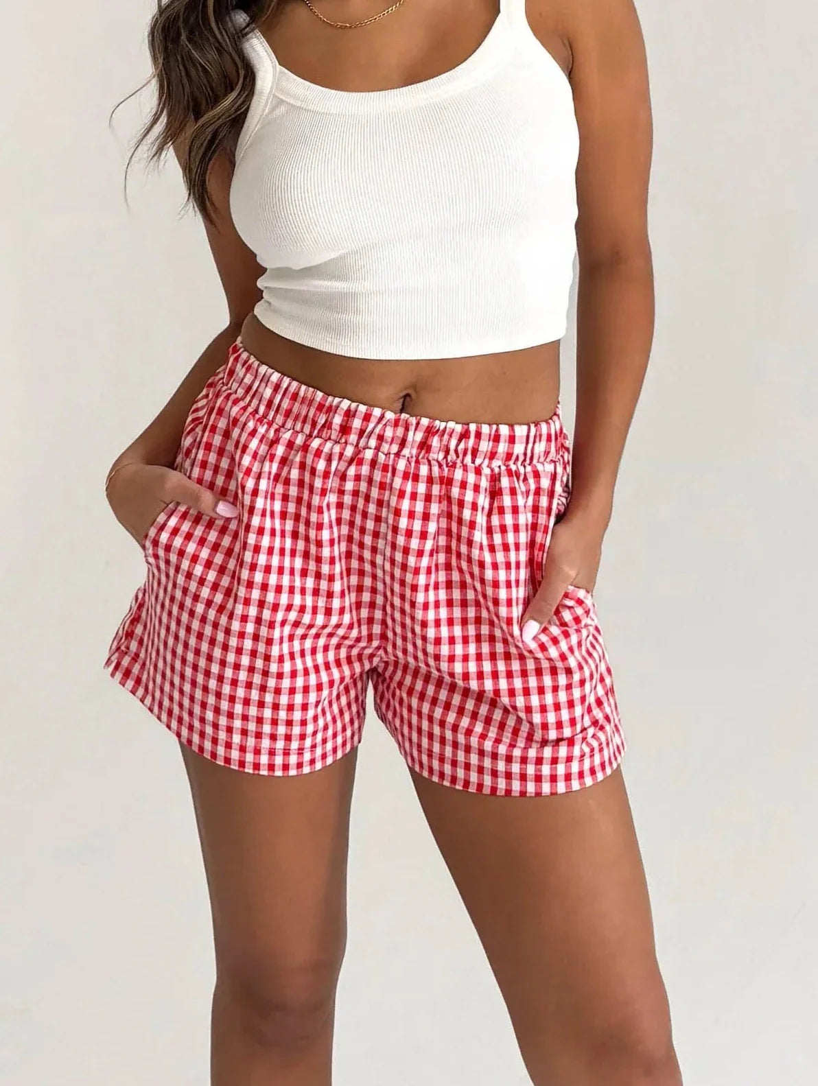 Clara │ Pantalón Corto Veraniego con Estampado Vichy