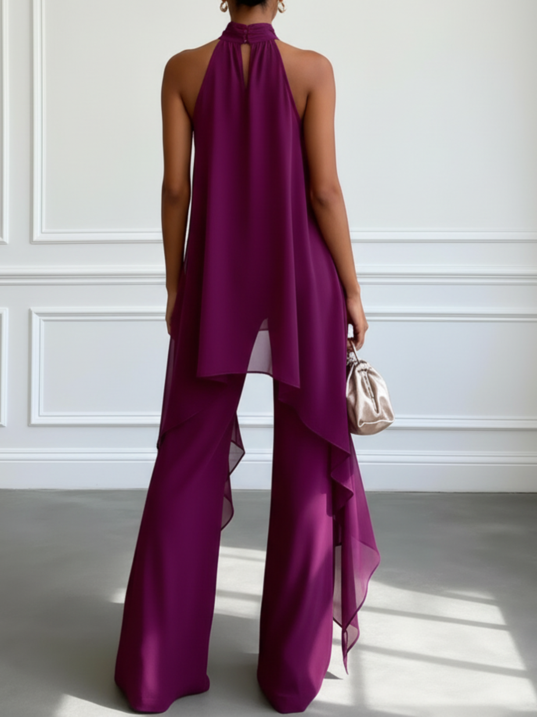 Viola | Conjunto Elegante Halter con Pantalón