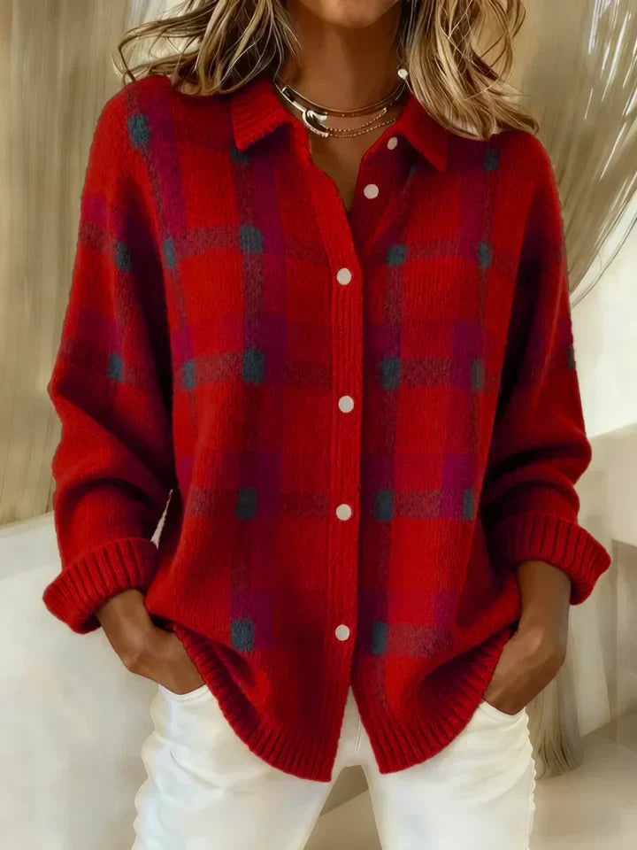 Nordave™ Victoria Retro Check Contrast Sweater